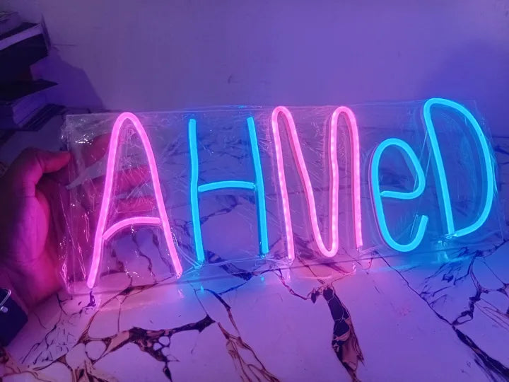 Customise noen light sign with own name and with adapter